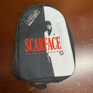 Reason Mens Black And White Scarface Zip Around Inner Pockets Backpack One Size